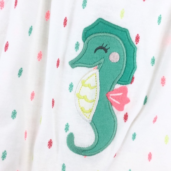 NWT Carter’s White Polkadot Seahorse Romper - 18m - Picture 4 of 8